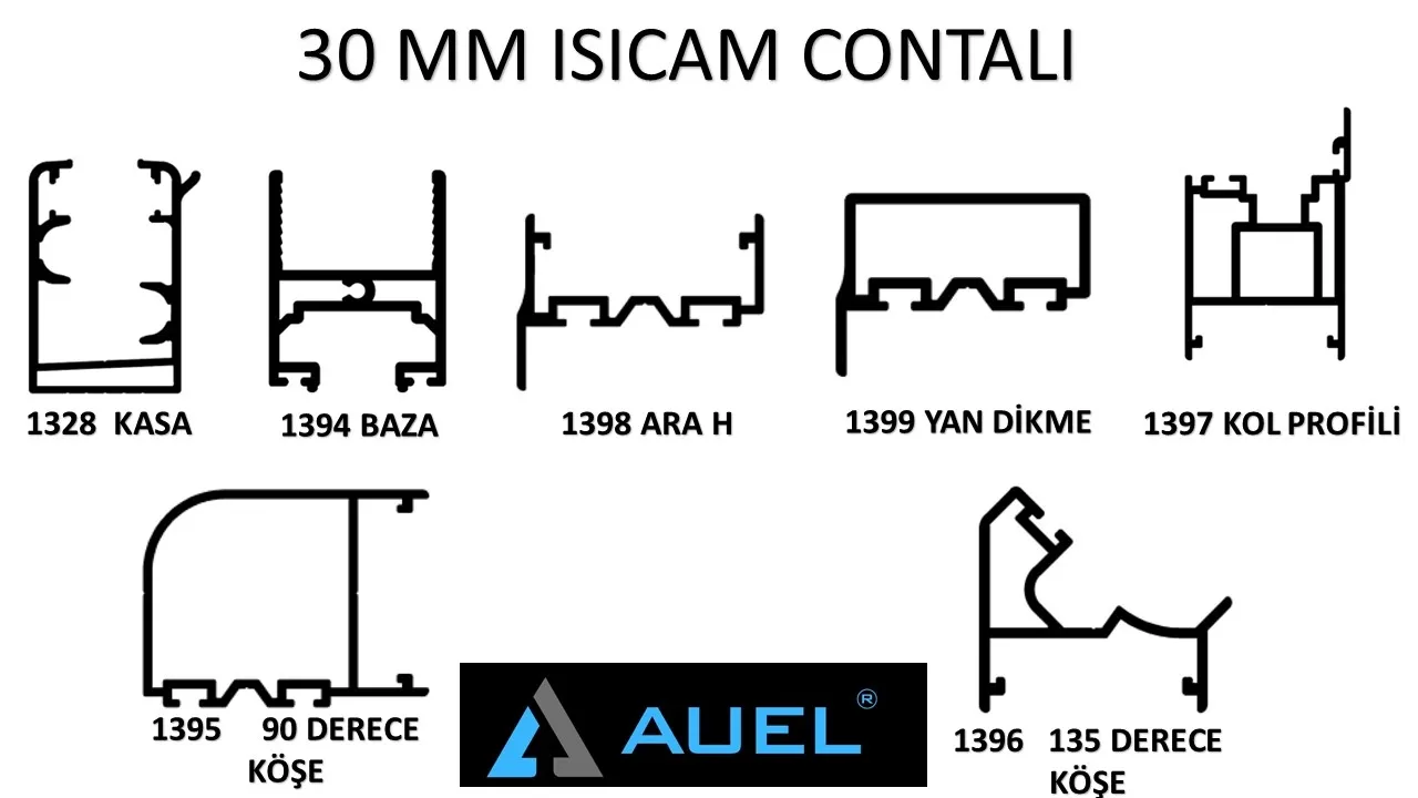 Isı Cam Balkon 30 mm  Contalı